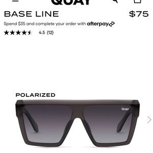 Quay Baseline polarized sunglasses. Black/Smoke colored
